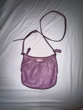 Coach Lavender Pebbled Leather Crossbody Bag